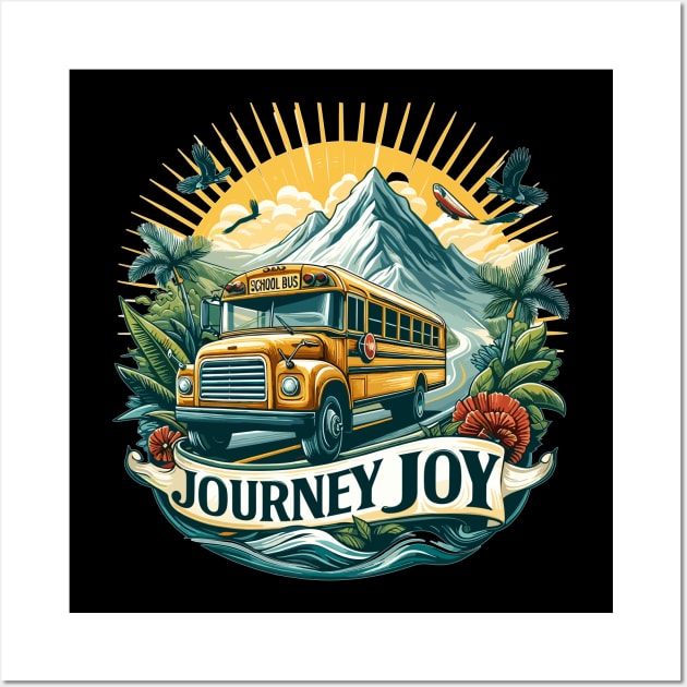 School Bus, Journey Joy Wall Art by Vehicles-Art